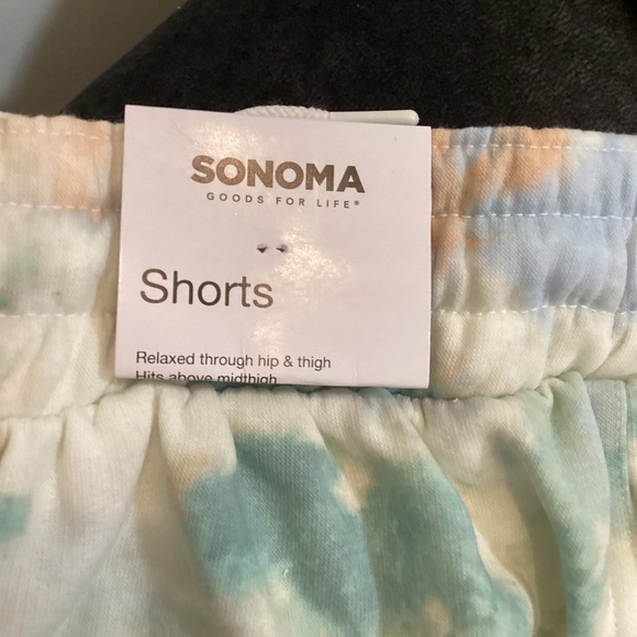 SONOMA fleece shorts woman’s size OX color called green blue cloud NWT p… - Picture 3 of 16